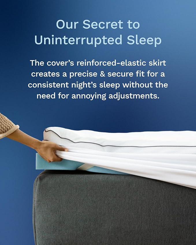 ViscoSoft 4 Inch Pillow Top Memory Foam Mattress Topper King - Cooling Hybrid Lux Dual Layer Bed Mattress Pad - CertiPur-US Certified