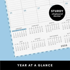 PAPERAGE 2026 Calendar, 12 Months (January 2026 - December 2026), Large (11.4 in x 14.76 in), Spiral Bound, 2026 Vertical Wall Calendar with Monthly & Yearly Views, Premium Paper - Pastel
