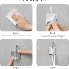 Paoli Heavy Duty Adhesive Hooks,Self-Adhesive Hooks Multiple Colors and Styles 30 lb Maximum Load for Home Schools and Offices (4pc, White)