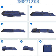 BALEINE 120L Laundry Bag Backpack, 900D Oxford Fabric Large Travel Laundry Bags with Shoulder Straps and 2 Mesh Pockets for College Dorm, Apartment, Laundromat (Navy, 120L)