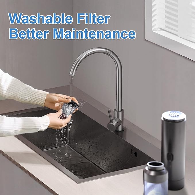 Handheld Vacuum Cleaner Cordless, Desk Vacuum Cleaner Compressed Electric Air Duster 12000Pa Suction, Portable Vortex Vacuum Dust Buster Air Blower for Computer, Keyboard, Car, Pet Hair Cleaning