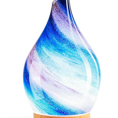 Porseme 280ml Essential Oil Diffuser Glass Color Changing Aroma Air Diffusers Aromatherapy Ultrasonic Cool Mist Humidifier 7 Running Hours Waterless Auto-Off for Sleeping, Yoga, Office, Spa (Galaxy)