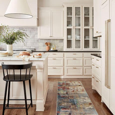 Lahome Modern Abstract Bathroom Runner Rug, 2x4.3 Red Entryway Carpet Runner Rugs with Rubber Backing, Soft Washable Non Slip Laundry Room Rugs and Mats for Bedroom Door Foyer Kitchen Hallway