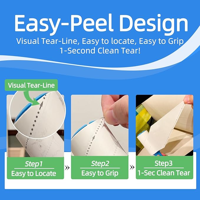 Extra Sticky Pet Hair Remover Lint Roller, 4 Refills (360 Sheets) + 2 Handles, Easy Tear No Residue for Clothes, Couch, Furniture and Car Seats