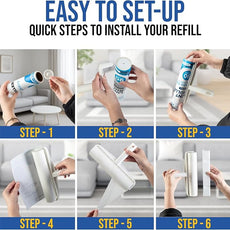 Lint Roller Refills – 9.45 Inch Wide – Lint Rollers for Pet Hair Extra Sticky Refills – Ideal for Furniture, Clothes, Bedding - 5 Pack 450 Sheets