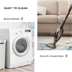 Lahome Modern Abstract Blue Bathroom Rug, 2x6 Washable Long Hallway Rug Soft Non Slip Blue Floor Accent Carpet Runner for Entryway Kitchen Laundry Room Doorway Bedroom