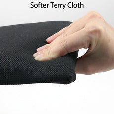 Upholstered Wall Mounted Headboard, Acoustic Panel, Peel and Stick Wall Padding, Black Towel Fabric, 12-Pack