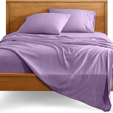 Bare Home California King Sheet Set - 1800 Ultra-Soft Microfiber Cal King Bed Sheets - Double Brushed - Deep Pockets - Easy Fit - 4 Piece Set - Bed Sheets (California King, Lavender)