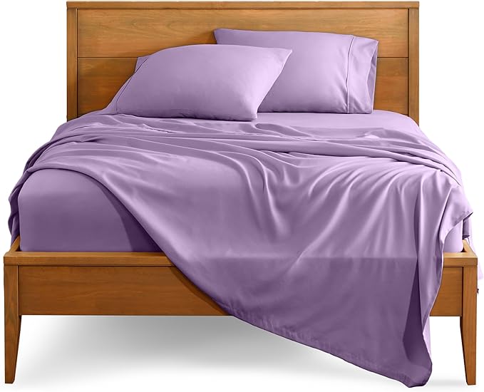 Bare Home Full Sheet Set - Luxury 1800 Ultra-Soft Microfiber Full Bed Sheets - Double Brushed - Deep Pockets - Easy Fit - 4 Piece Set - Bedding Sheets & Pillowcases (Full, Lavender) BareHome