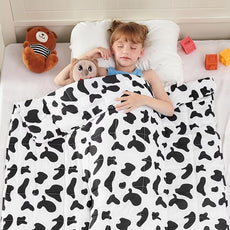 yescool Cow Print Weighted Blanket 10 Pounds Cooling Cow Blanket, Heavy Blanket for Sleeping, Throw Blanket Gift Weighted Comforter for 80-110lbs, 40