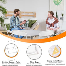 4 Pack White Folding Chairs, Portable Stackable Commercial Foldable Chair,Indoor Outdoor Plastic Folding Chair for Events/Office/Home/Wedding/Party, 400lbs Capacity