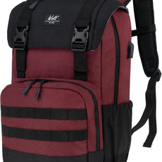 WOLT Laptop Backpack with USB Charging Port Fits Up to 17 Inch Laptop, College Backpack for Men Women, Computer Business Bookbag, Red