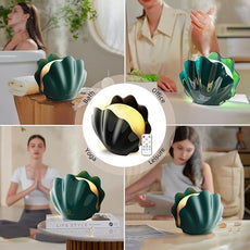 Essential Oil Diffuser 260ML, Shell Aroma Diffuser with Remote Control Humidifier with 7 Colors LED Night Light for Bedroom Home Relaxation (Green)