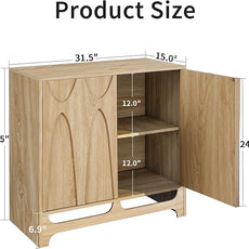 Sideboard Buffet Cabinet with Storage Set of 2, 63” Mid Century Modern Storage Cabinet with Adjustable Shelf and 4 Doors for Dining Room, Living Room,Entry