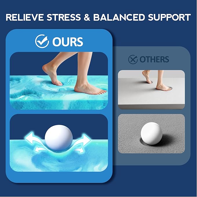 California King Dual Layer 4 Inch Memory Foam Mattress Topper, 2 Inch Cooling Gel Memory Foam and 2 Inch Down Alternative Pillow Top, 8-24 Inch Deep Pocket, Medium Support for Back Pain