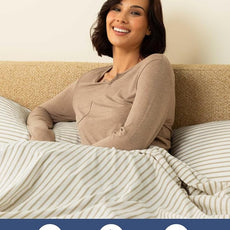 Extra Deep Pocket Queen Sheet Set - 4 Piece Breathable & Cooling Bed Sheets - Hotel Luxury Sheet Set - Soft, Wrinkle Free and Comfy - Fits Extra Deep Mattresses - Deep Pocket Beige Stripes 2 Sheets