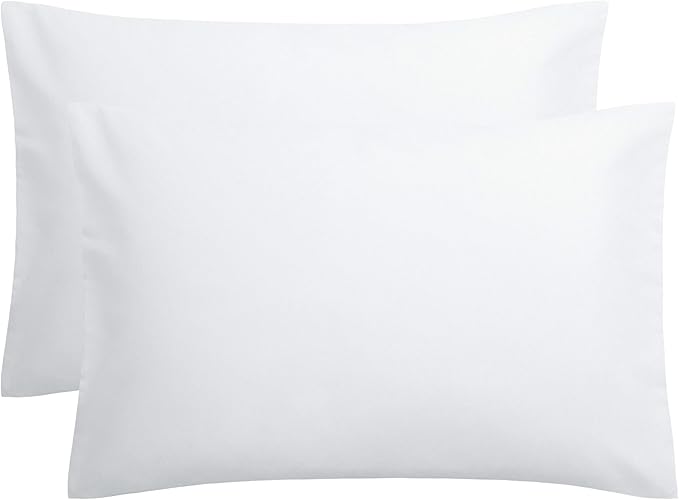 FLXXIE Microfiber Pillow Cases Queen Size Set of 2, Soft Pillowcases with Envelope Closure, Wrinkle Resistant Pillow Covers, 20x30, White