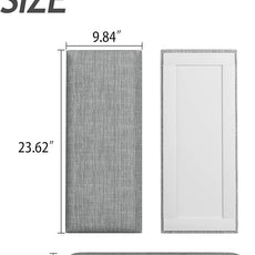 Upholstered Wall Mounted Headboard for Twin in Light Grey, Peel and Stick Wall Padding Panel Terry Cloth, 4 Panels Sized 9.84