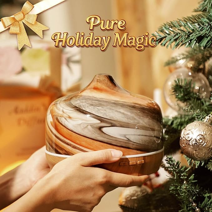 Porseme 500ml Glass Essential Oil Diffuser Aromatherapy Ultrasonic Cool Mist Humidifier 15-21 Running Hours Waterless Auto-Off Air Diffusers for Sleeping,Yoga,Office Working,Spa and Rest (Deep Desert)