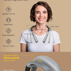 Glocusent Upgraded LED Neck Reading Light, Book Light for Reading in Bed, 30-min Timer, 3 Colors & 3 Brightness Adjustable, Rechargeable & Long Lasting, Perfect for Reading, Knitting