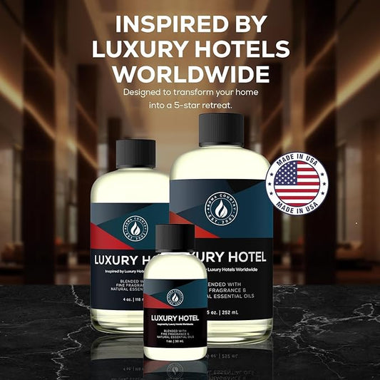 Aroma Country Luxury Hotel Diffuser Oil Scent Oil for Diffuser & Air Fresheners for Home - Essential Oil Diffuser Refill, Home Fragrance Collection with Gardenia & Amber (1 Fl. Oz)