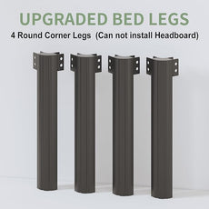 10 Inch Queen Bed Frame with Rounded Corner Legs, 2000 LBS Heavy Duty Metal Queen Platform Bed Frame with Steel Slats Support, No Box Spring Needed, Noise Free, Easy Assembly