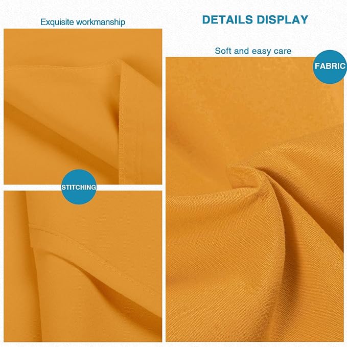 FLXXIE Microfiber Pillow Cases Queen Size Set of 2, Soft Pillowcases with Envelope Closure, Wrinkle Resistant Pillow Covers, 20x30, Ginger Yellow