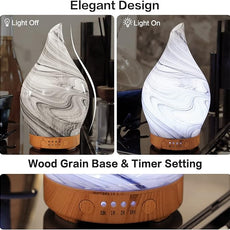 Porseme 100ml Essential Oil Diffuser Glass Color Changing Aroma Air Diffusers Aromatherapy Ultrasonic Cool Mist Humidifier 4 Running Hours Waterless Auto-Off for Sleeping, Yoga, Office, Spa (Ink)