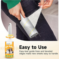 Lint Roller, 800-Sheet Extra Sticky Rollers for Pet Hair, 4 Handles, Value Pack for Dogs, Cats, Clothes, Carpet, Furniture