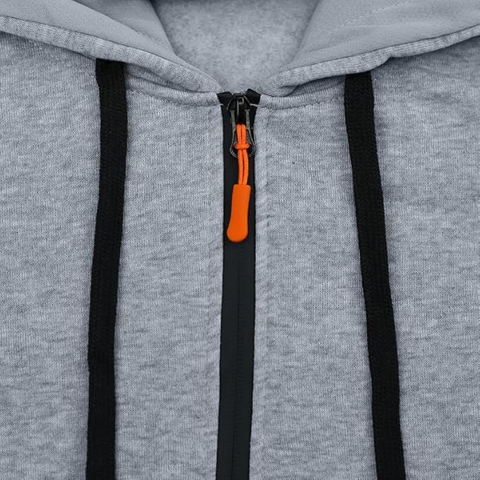 Men's Hooded Sweatshirt - Quarter Zip Pullover with Pockets Autumn Winter Casual Wear for Vacations