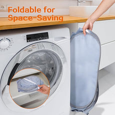 Durable Collapsible Foldable Pop Up Laundry Hamper, Sturdy 3 Compartments, Handy Pocket & Easy to Sort Clothes Hampers for Dorm, Kids Room, Travel - Grey