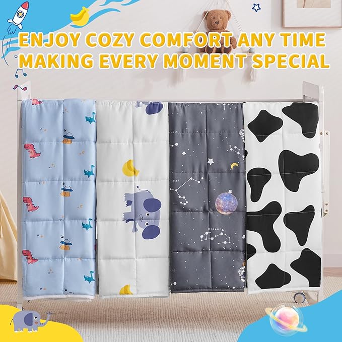 anfie Weighted Blanket Kids (40"x60" 5lbs), Weighted Blanket Cooling Blanket for Sleeping,Throw Size Breathable Blanket with Premium Glass Bead(Space Grey)