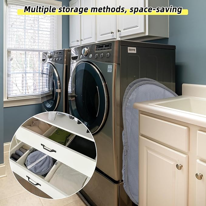 Collapsible Laundry Basket, 90L Foldable Pop-up Laundry Hamper with Handles, Mesh Dirty Clothes Hamper for Laundry, Bathroom, Kids Room, Dorm,Travel or Camping (White, 2PCS)