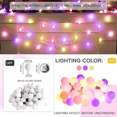 suddus Globe String Lights Outdoor Waterproof, 100 Led Colorful Globe Lights with Remote, Battery Powered String Lights for Backyard, Patio, Garden, Party, Christmas, Bedroom, Multicolor