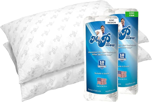 MyPillow Bedding Bed Pillows for Sleeping King Size, Set of 2, for Back, Stomach or Side Sleepers Classic Pillow [King, Combo]