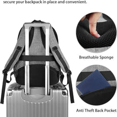 MATEIN Laptop Backpack 15.6 Inch, 20 L Personal Item Bag Airport Approved, Water Resistant Work Commute Computer Backpack with TSA Laptop Compartment, Gifts for Women Men, Grey