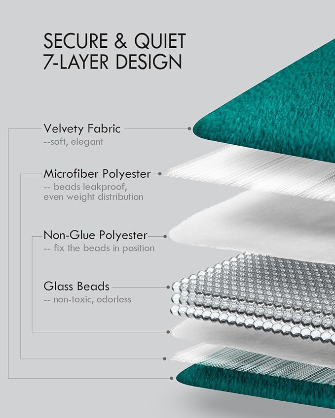 Kaisa Weighted Lap Blanket 5 lbs 41" x 53", Cozy Luxury Crystal Velvet Small Weighted Blanket for Adults, Portable Travel Weighted Blanket for Relaxation, All-Season Blanket, Machine Washable, Green