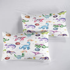 CVHOUSE Dinosaur Comforter Set - Twin Microfiber Quilt Set with 1 Comforter and 2 Pillow Cases - 3 Piece