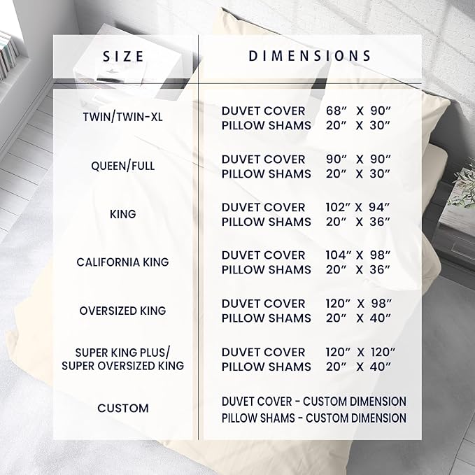 Kotton Culture 3 Pc 120"x120" Duvet Cover Set Super King Plus/Super Oversize King 100% Egyptian Cotton - 600 TC Comforter Cover, Zipper Closure & Corner Ties - Fits Only Extra Large Inserts -Butter