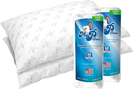 MyPillow Bedding Bed Pillows for Sleeping Queen Size, Set of 2,for Back, Stomach or Side Sleepers - My Pillow Classic [Queen, Firm]