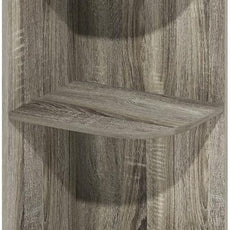 Furinno Pasir 4-Tier Corner Open Shelf Bookcase, French Oak