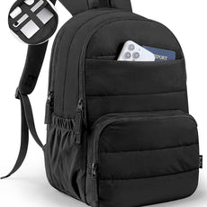 Travel Backpack for Women, 15.6 Inch College Laptop Backpack, Water Resistant Work Backpacks, Cute Quilted Bookbag