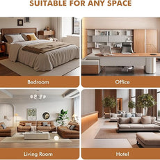 Essential Oil Diffuser for Home - 300ML Metal Aromatherapy Diffuser with Auto Shut-Off Protection & 4 Timers, Ultrasonic Cool Mist Humidifier with 7 Color LED Lights for Large Room, Home Office Décor