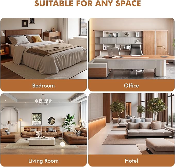 Essential Oil Diffuser for Home - 300ML Metal Aromatherapy Diffuser with Auto Shut-Off Protection & 4 Timers, Ultrasonic Cool Mist Humidifier with 7 Color LED Lights for Large Room, Home Office Décor