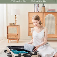 Weighted Lap Blanket 7 lbs for Adults, Luxury Soft Small Weighted Blanket, Compact Portable Weighted Lap Pad for Relaxation, Sleeping, Travel, All-Season Use, Light Grey, 40