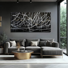 CHUDANHAO Black And White Wall Art Large Wall Decor Abstract Pictures Office Artwork Minimalist Wall Decorations Graffiti Art for Walls 29