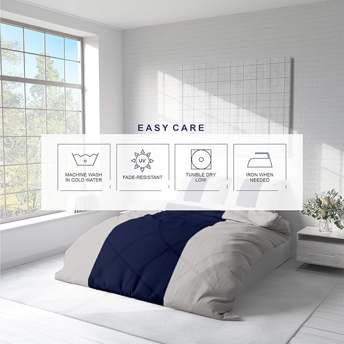 Kotton Culture 3 Pc King Size Duvet Cover Set- 100% Egyptian Cotton Sateen 600 Thread Count Ultra Soft Premium Durable Comforter Cover Zipper Closure & Corner Ties (Dashing Blue, King 102"x94")