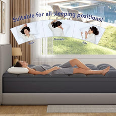 ELEMUSE RV Short Queen Grey Mattress Topper for Back Pain, Extra Thick Mattress Pad Cover, Plush Soft Pillowtop with Elastic Deep Pocket, Overfilled Down Alternative Filling