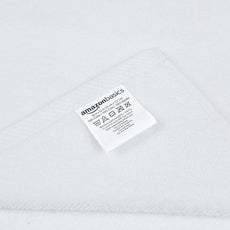Amazon basics 2 piece Lightweight quick-dry oversize bath towel, 100% cotton, White, 62
