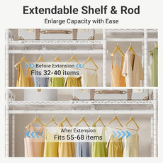 VIPEK X40 Expandable Large Reach-in Closet Rack Adjustable from 6'4